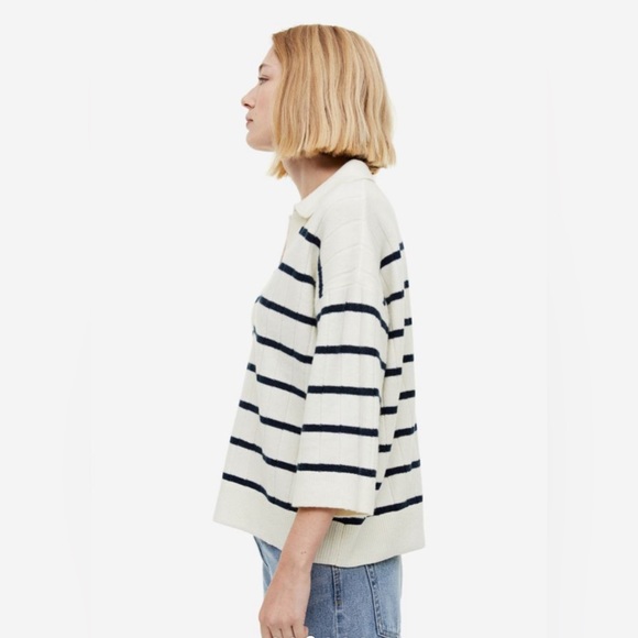 H&M Rib knit sweater with collar size S - Picture 3 of 7